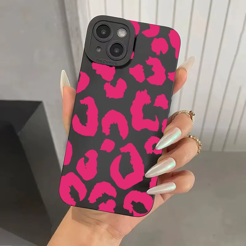 Stylish Leopard Print Camera Protection Case for iPhone 16, 17, and More - Full Coverage Design