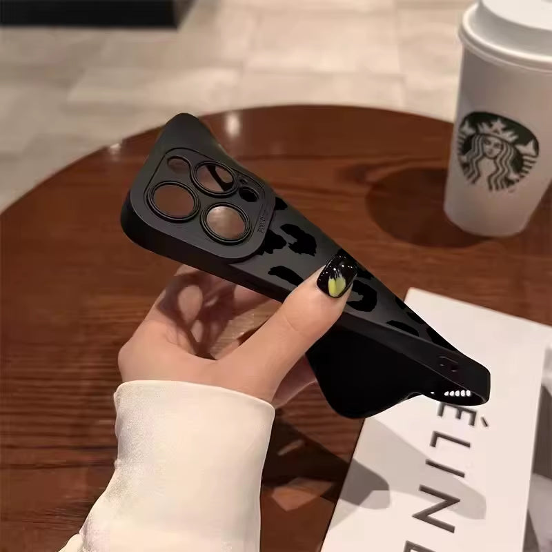 Stylish Leopard Print Camera Protection Case for iPhone 16, 17, and More - Full Coverage Design