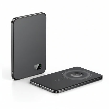 New Ultra Thin Alloy Powerbank Magnetic Power Bank Wireless Fast Charger for Iphone 16 15 14 13 12 Backup Battery for Magsafe