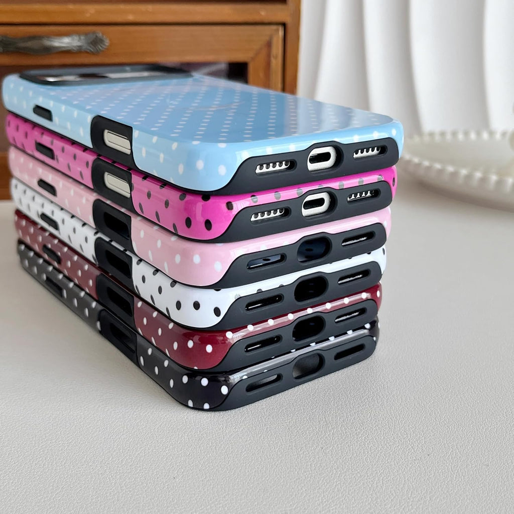 Chic Yellow Polka Dot Case for iPhone 17 - Stylish MagSafe Compatible Bumper with Shock Absorption and Dual Layer Protection