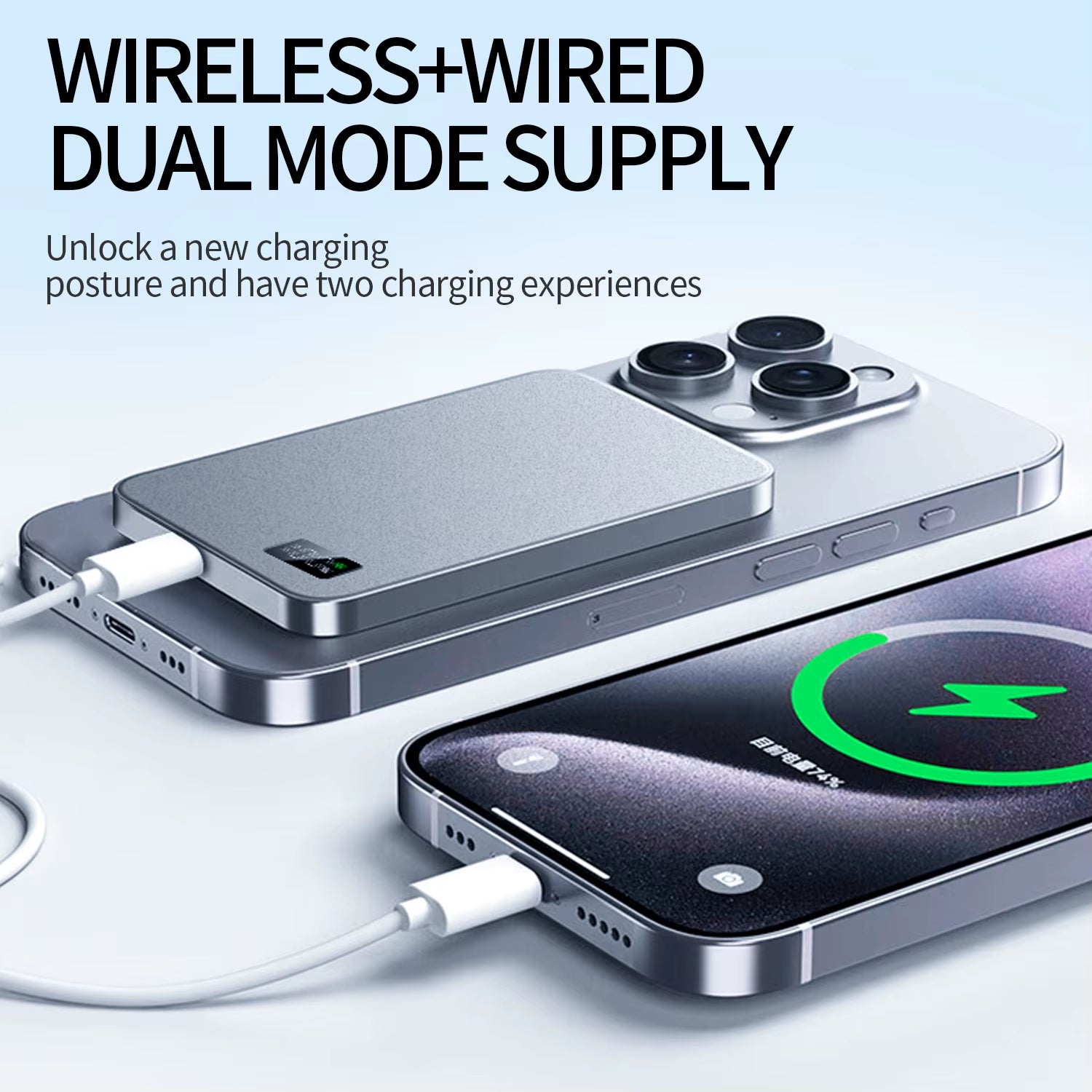 New Ultra Thin Alloy Powerbank Magnetic Power Bank Wireless Fast Charger for Iphone 16 15 14 13 12 Backup Battery for Magsafe