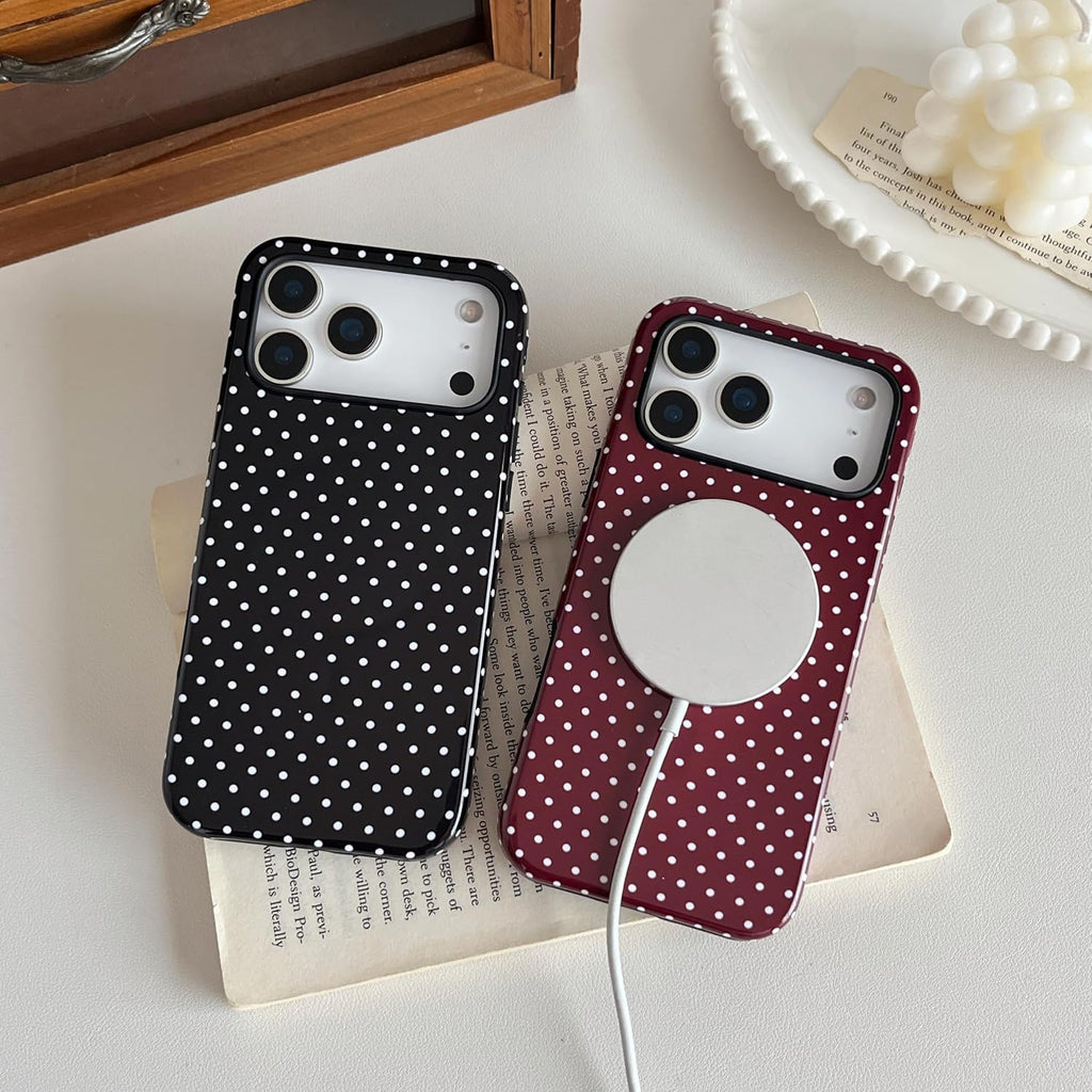 Chic Yellow Polka Dot Case for iPhone 17 - Stylish MagSafe Compatible Bumper with Shock Absorption and Dual Layer Protection